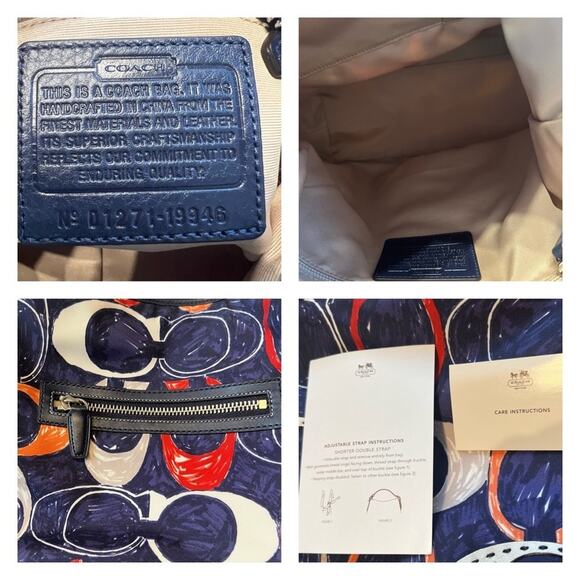 Coach Legacy Heritage Signature C Print Doodle Duffle Shoulder Bag - Picture 14 of 15